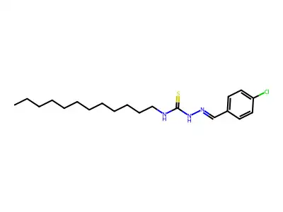 1-[(4-chlorophenyl)methylideneamino]-3-dodecylthiourea structure