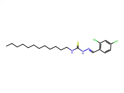 1-[(2,4-Dichlorophenyl)methylideneamino]-3-dodecylthiourea structure