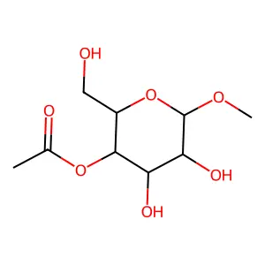 Methyl 4-O-acetylhexopyranoside structure