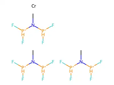 tris(N,N-bis(difluorophosphanyl)methanamine);chromium structure