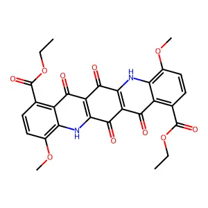 diethyl 4,11-dimethoxy-6,7,13,14-tetraoxo-5,12-dihydroacridino[7,6-b]quinoline-1,8-dicarboxylate structure