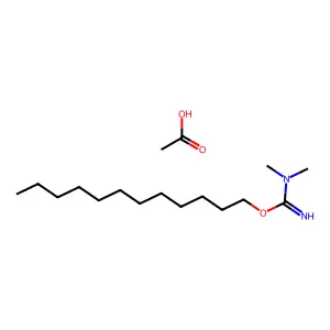 acetic acid;dodecyl N,N-dimethylcarbamimidate structure