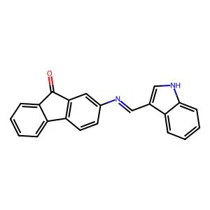 2-(Indol-3-ylidenemethylamino)fluoren-9-one structure