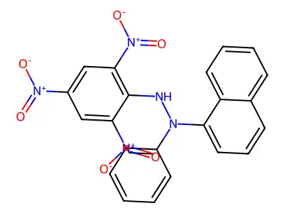1-(Naphthalen-1-yl)-1-phenyl-2-(2,4,6-trinitrophenyl)hydrazine structure