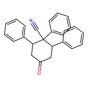 4-Oxo-1,2,6-triphenylcyclohexanecarbonitrile structure