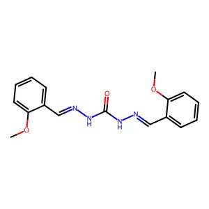 2,2a(2)-Bis[(2-methoxyphenyl)methylene]carbonic dihydrazide structure
