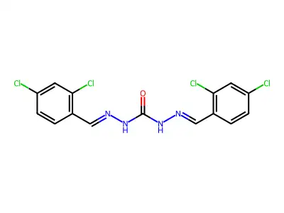 N',2-Bis[(2,4-dichlorophenyl)methylidene]hydrazine-1-carbohydrazide structure