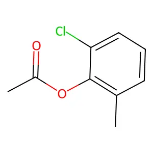 Phenol, 2-chloro-6-methyl-, acetate structure