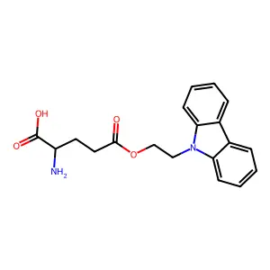 2-Amino-5-(2-carbazol-9-ylethoxy)-5-oxo-pentanoic acid structure
