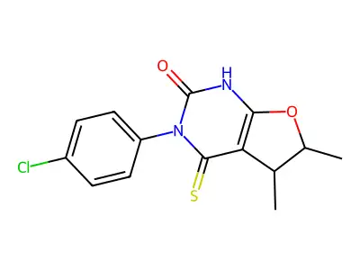 3-(4-chlorophenyl)-5,6-dimethyl-4-sulfanylidene-5,6-dihydro- structure