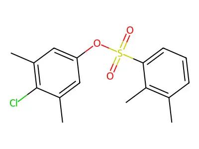 Benzenesulfonic acid, dimethyl-, 4-chloro-3,5-dimethylphenyl ester structure