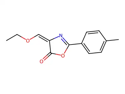 5(4H)-Oxazolone, 4-(ethoxymethylene)-2-(4-methylphenyl)- structure
