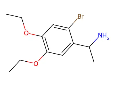 1-Amino-1-(2-bromo-4,5-diethoxyphenyl)ethane structure