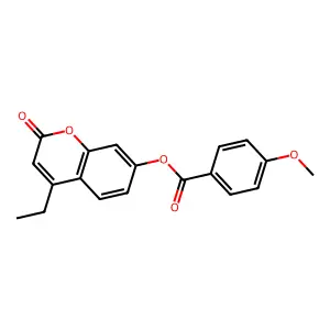 4-ethyl-2-oxo-2H-chromen-7-yl 4-methoxybenzoate structure
