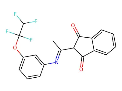 2-(1-{[3-(1,1,2,2-tetrafluoroethoxy)phenyl]imino}ethyl)-2,3-dihydro-1H-indene-1,3-dione structure