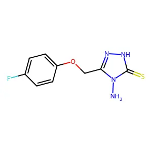 4-amino-5-[(4-fluorophenoxy)methyl]-4H-1,2,4-triazole-3-thiol structure