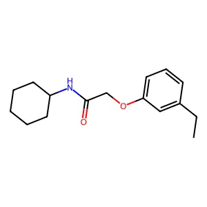 N-cyclohexyl-2-(3-ethylphenoxy)acetamide structure