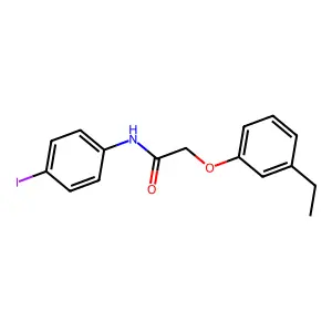 2-(3-ethylphenoxy)-N-(4-iodophenyl)acetamide structure