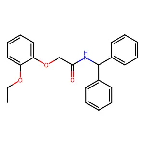 N-(diphenylmethyl)-2-(2-ethoxyphenoxy)acetamide structure