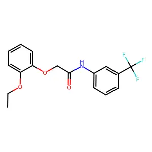 2-(2-ethoxyphenoxy)-N-[3-(trifluoromethyl)phenyl]acetamide structure