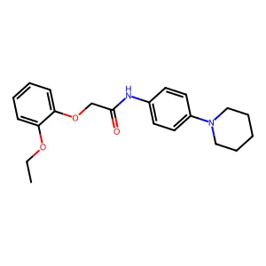 2-(2-ethoxyphenoxy)-N-[4-(1-piperidinyl)phenyl]acetamide structure