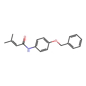 3-methyl-N-(4-phenylmethoxyphenyl)but-2-enamide structure