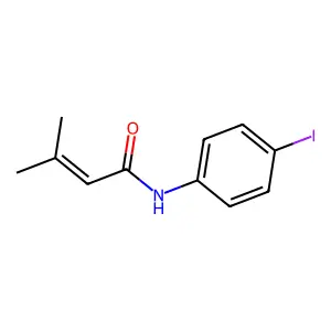 N-(4-碘苯基)-3-甲基丁-2-烯酰胺 structure