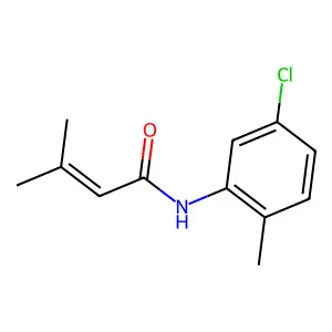 N-(5-chloro-2-methylphenyl)-3-methylbut-2-enamide structure