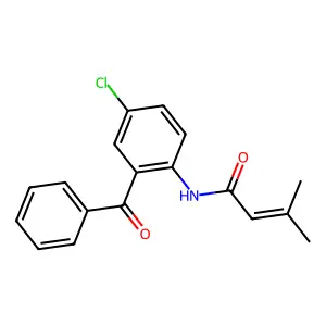 N-(2-苯甲酰基-4-氯苯基)-3-甲基丁-2-烯酰胺 structure