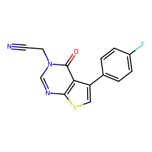 2-(5-(4-Fluorophenyl)-4-oxothieno[2,3-d]pyrimidin-3(4H)-yl)acetonitrile structure