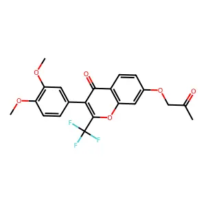 3-(3,4-Dimethoxyphenyl)-7-(2-oxopropoxy)-2-(trifluoromethyl)chromen-4-one structure
