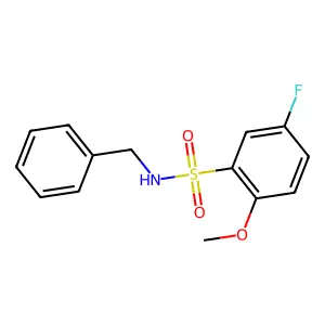 N-benzyl-5-fluoro-2-methoxybenzenesulfonamide structure