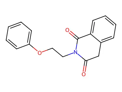 2-(2-phenoxyethyl)isoquinoline-1,3(2H,4H)-dione structure