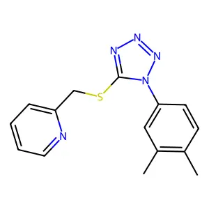 2-[[1-(3,4-Dimethylphenyl)tetrazol-5-yl]sulfanylmethyl]pyridine structure