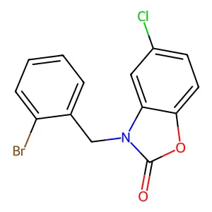 3-[(2-Bromophenyl)methyl]-5-chloro-1,3-benzoxazol-2-one structure