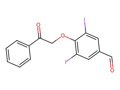 3,5-Diiodo-4-(2-oxo-2-phenylethoxy)benzaldehyde structure