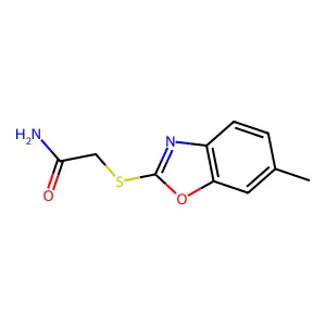 2-[(6-Methyl-1,3-benzoxazol-2-yl)sulfanyl]acetamide structure