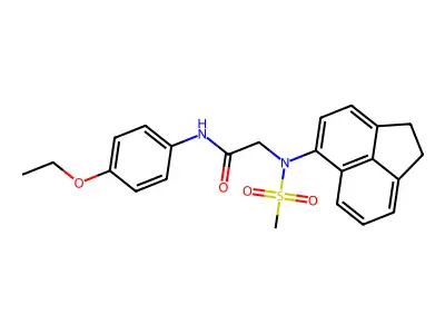2-[1,2-dihydroacenaphthylen-5-yl(methylsulfonyl)amino]-N-(4-ethoxyphenyl)acetamide structure