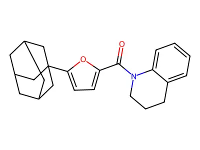 [5-(1-adamantyl)furan-2-yl]-(3,4-dihydro-2H-quinolin-1-yl)methanone structure