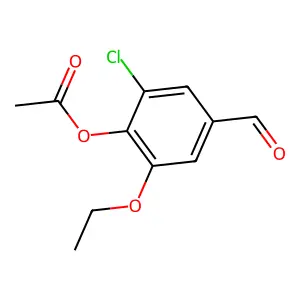 2-Chloro-6-ethoxy-4-formylphenyl acetate structure