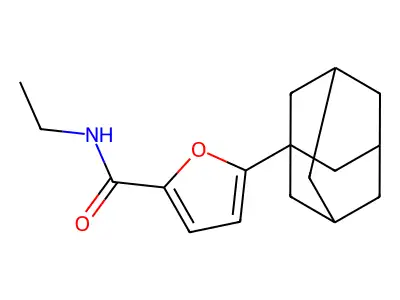 5-(1-adamantyl)-N-ethylfuran-2-carboxamide structure