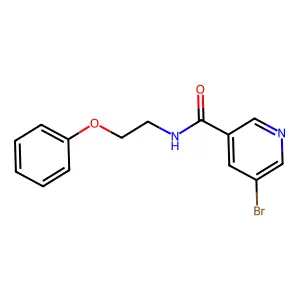 5-bromo-N-(2-phenoxyethyl)pyridine-3-carboxamide structure