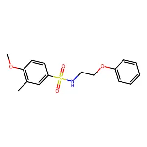 4-methoxy-3-methyl-N-(2-phenoxyethyl)benzenesulfonamide structure