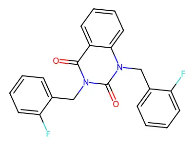 1,3-Bis[(2-fluorophenyl)methyl]quinazoline-2,4-dione structure