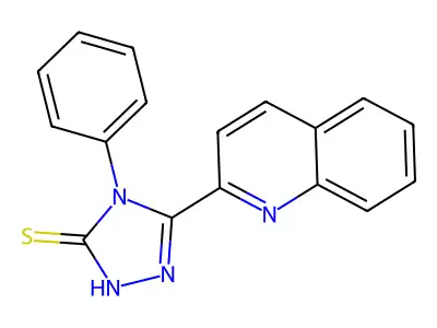4-phenyl-3-quinolin-2-yl-1H-1,2,4-triazole-5-thione structure