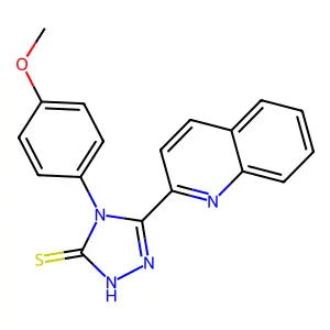 4-(4-methoxyphenyl)-5-(quinolin-2-yl)-4H-1,2,4-triazole-3-thiol structure