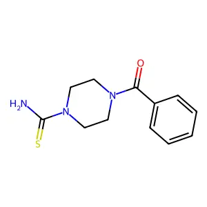 4-Benzoylpiperazine-1-carbothioamide structure