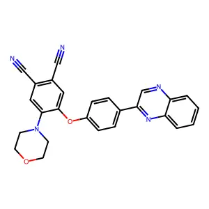 4-Morpholin-4-yl-5-(4-quinoxalin-2-ylphenoxy)benzene-1,2-dicarbonitrile structure