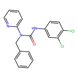 1-Benzyl-3-(3,4-dichlorophenyl)-1-pyridin-2-ylurea structure