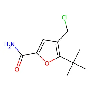 5-Tert-butyl-4-(chloromethyl)furan-2-carboxamide structure